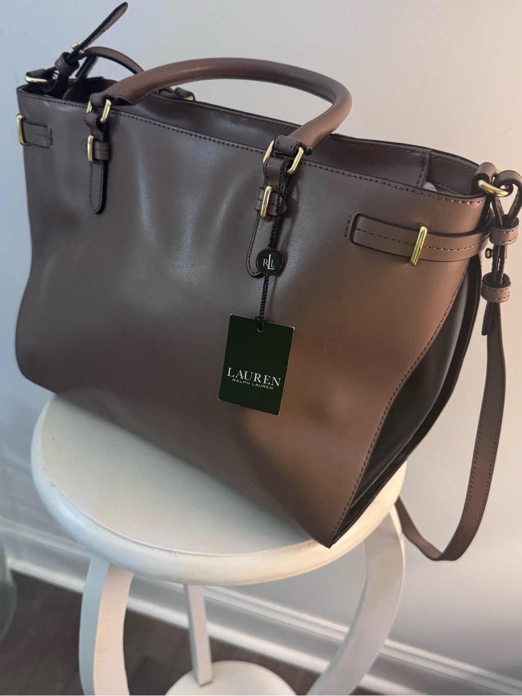 Ralph Lauren Winston Niki Medium Satchel Crossbody. Nwt.